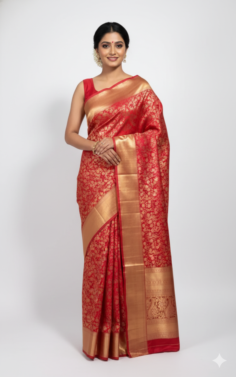 royal crimson red dharmavaram pattu silk saree with rich gold zari brocade &border – traditional south indian bridal silk saree royal crimson red dharmavaram pattu silk saree with rich gold zari brocade &border – traditional south indian bridal silk saree