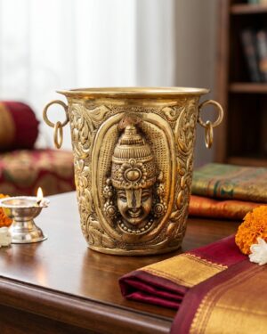 exquisite brass 3d gangalam with intricate deity motifs