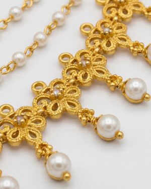 Triple-Layered Pearl Jhumka