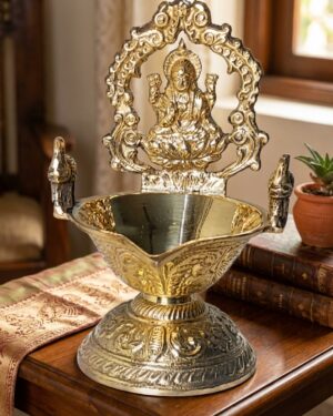 elegant brass lakshmi deepam oil lamp