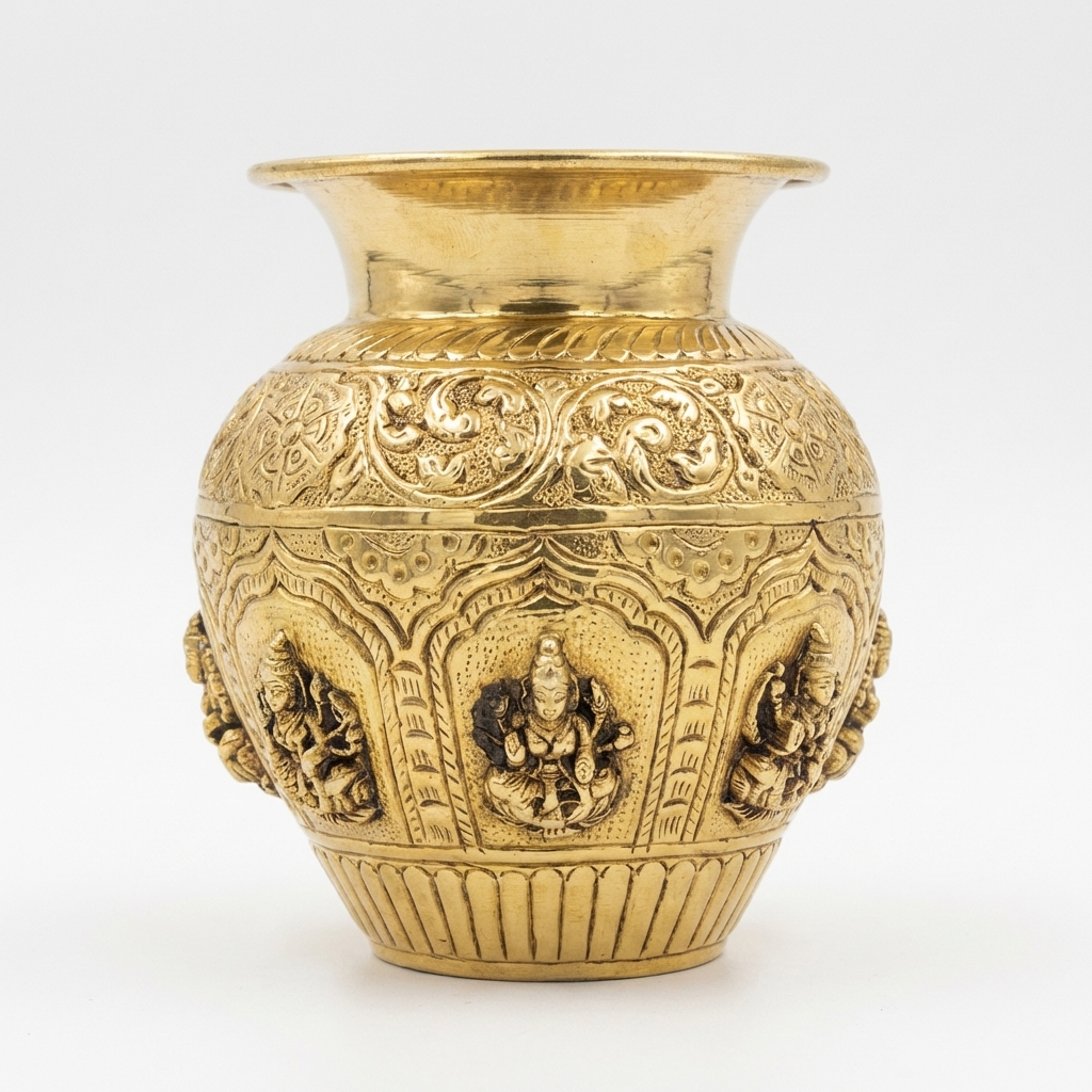 exquisite brass 3d kalash
