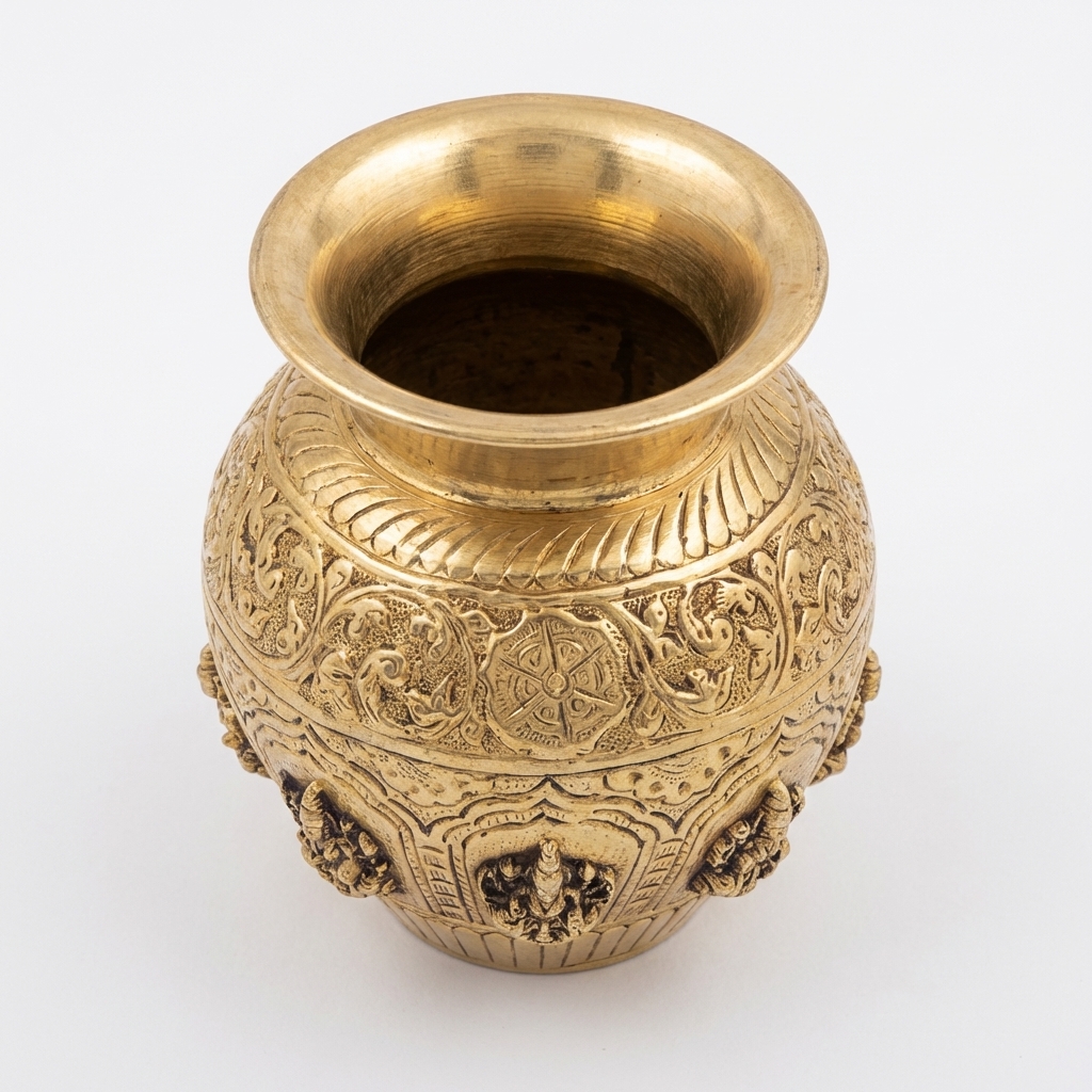 exquisite brass 3d kalash