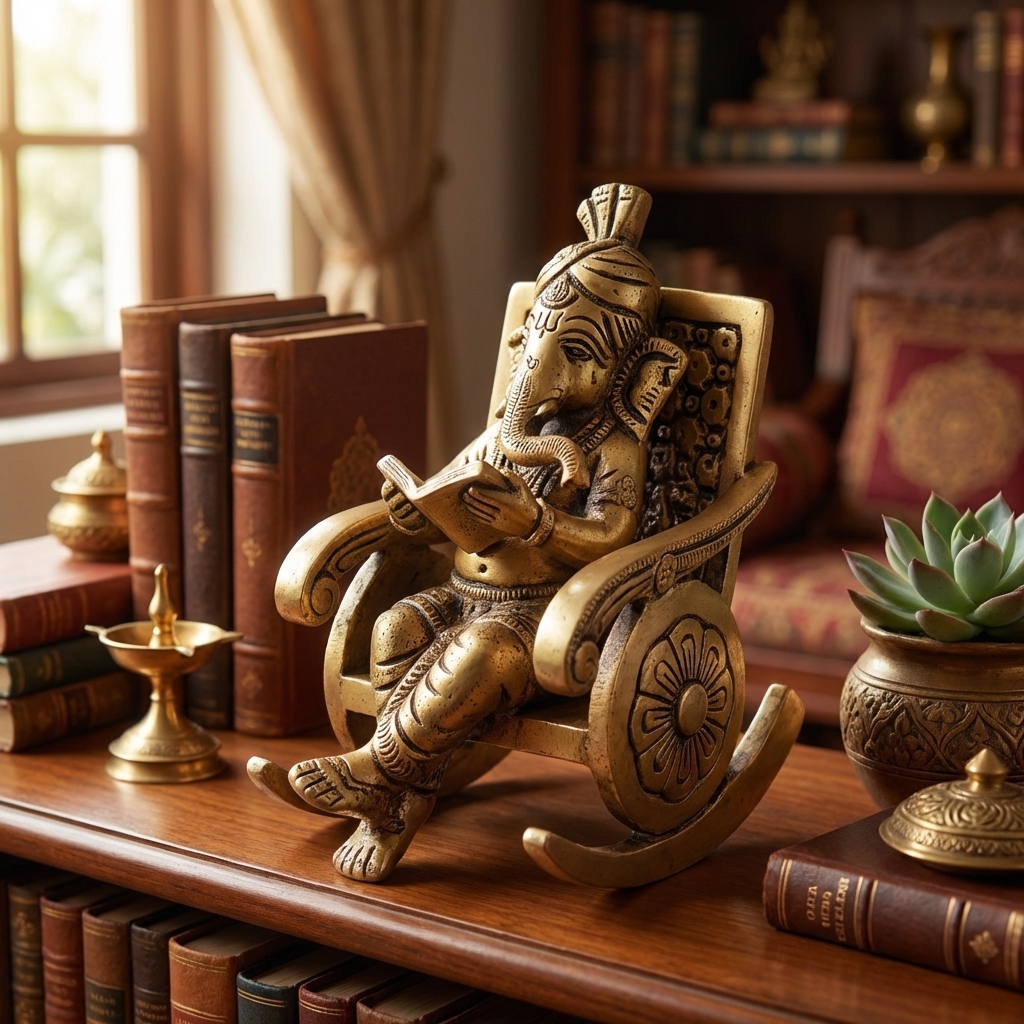 exquisite brass ganesh