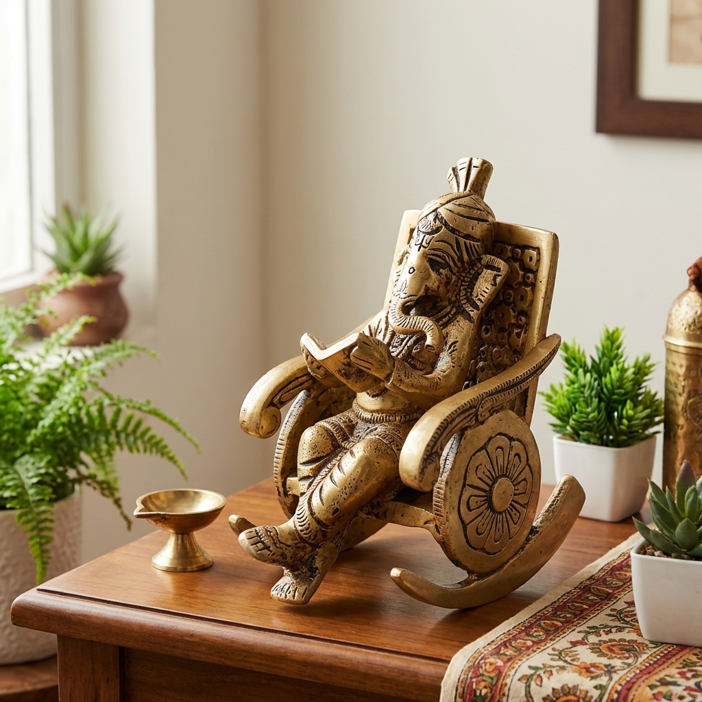 exquisite brass ganesh