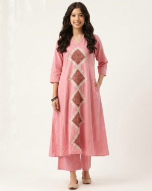 stunning chic powder pink embroidered co ord set