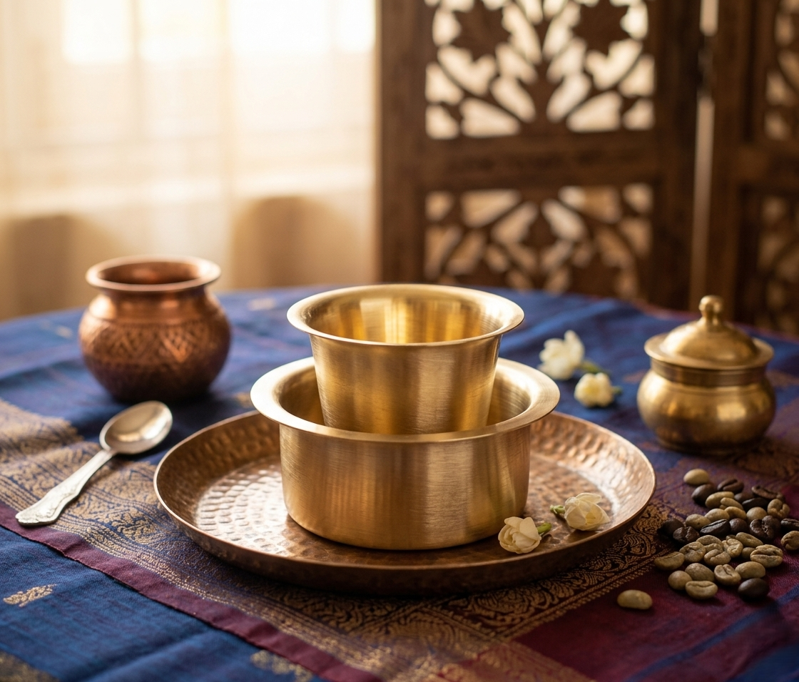 Elegant Brass Dabra Set - Timeless Charm for Every Occasion