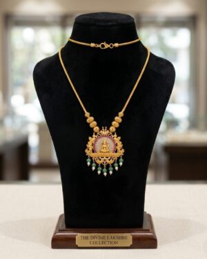 Elegant CZ Matt White Tiny Stones Lakshmi Haaram
