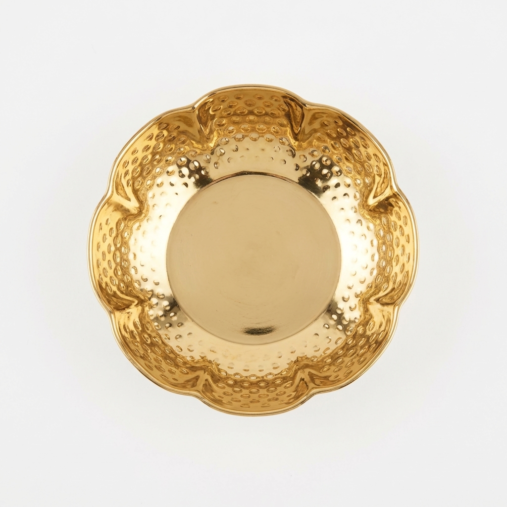 elegant brass floral motif basket perfect for gifting