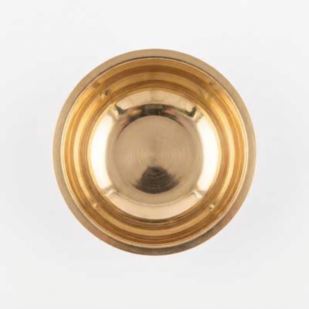 Elegant Brass Prasadam Bowl for Spiritual Offerings - Image 3
