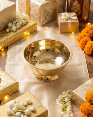 Elegant Brass Prasadam Bowl
