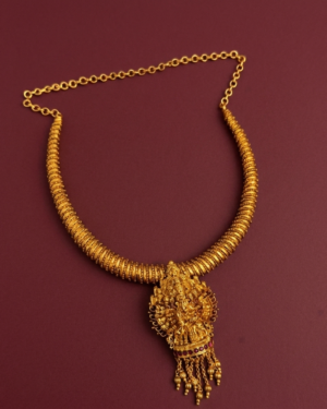 Premium Gold-plated Ganapathi Necklace,