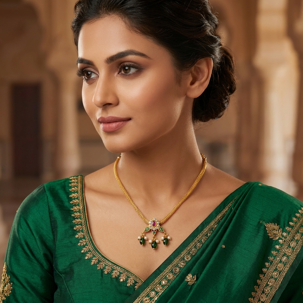 elegant gold plated multi strand necklace with cz accents