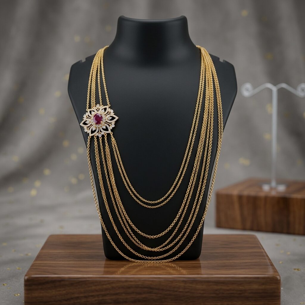 Exquisite Multi-Layered Ruby Haar