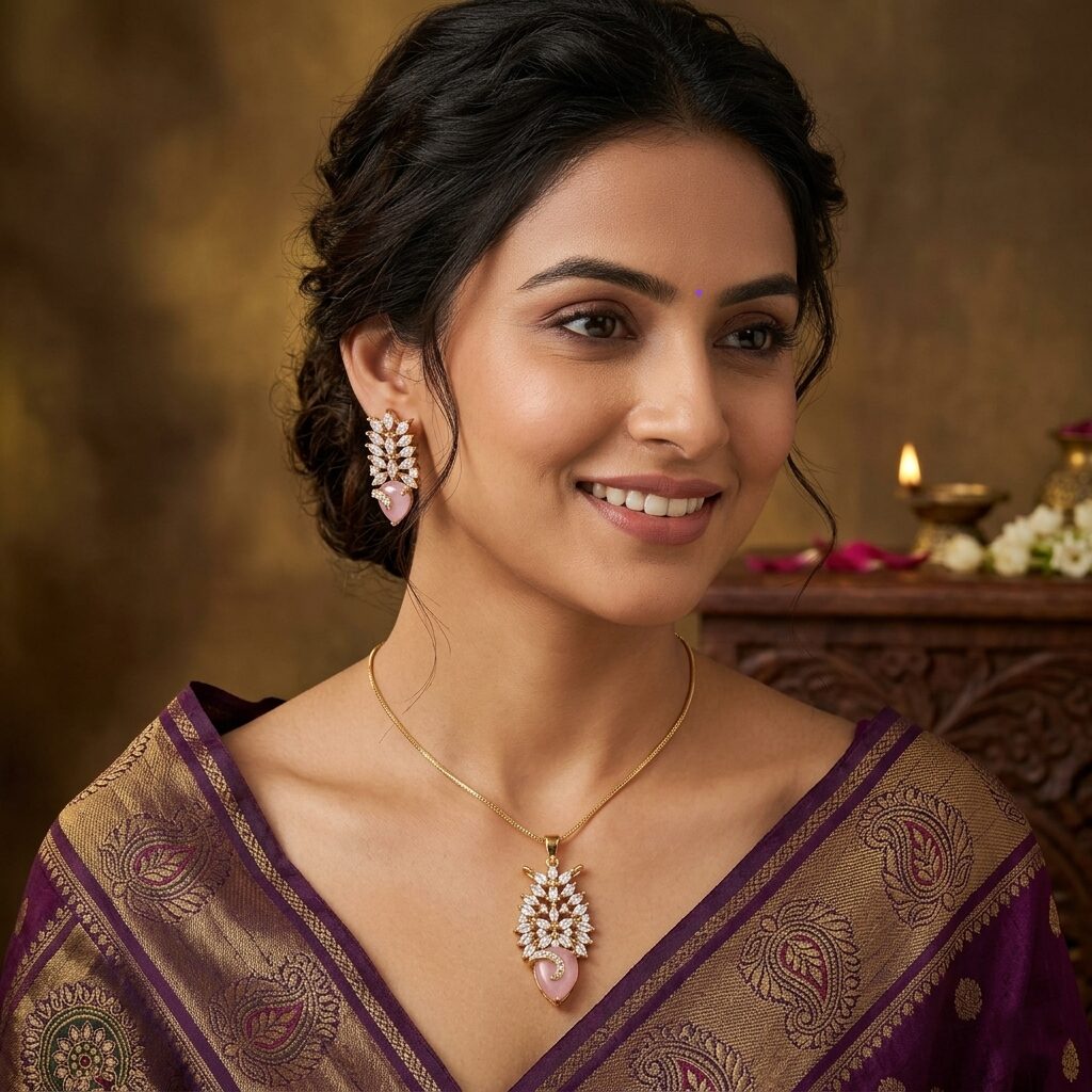 Luminous Rose & Marquise Leaf Set