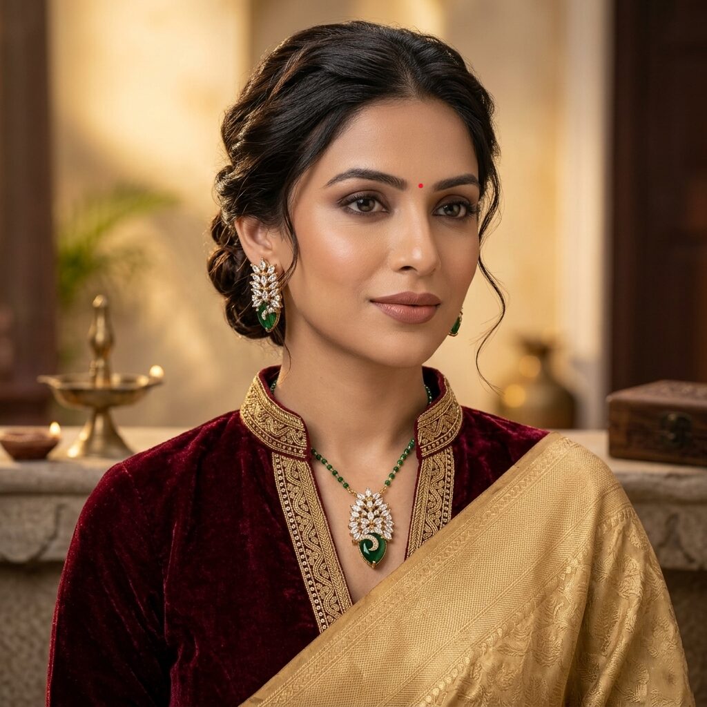 Majestic Emerald & Marquise Leaf Set