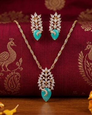 Radiant Aqua & Marquise Leaf Set