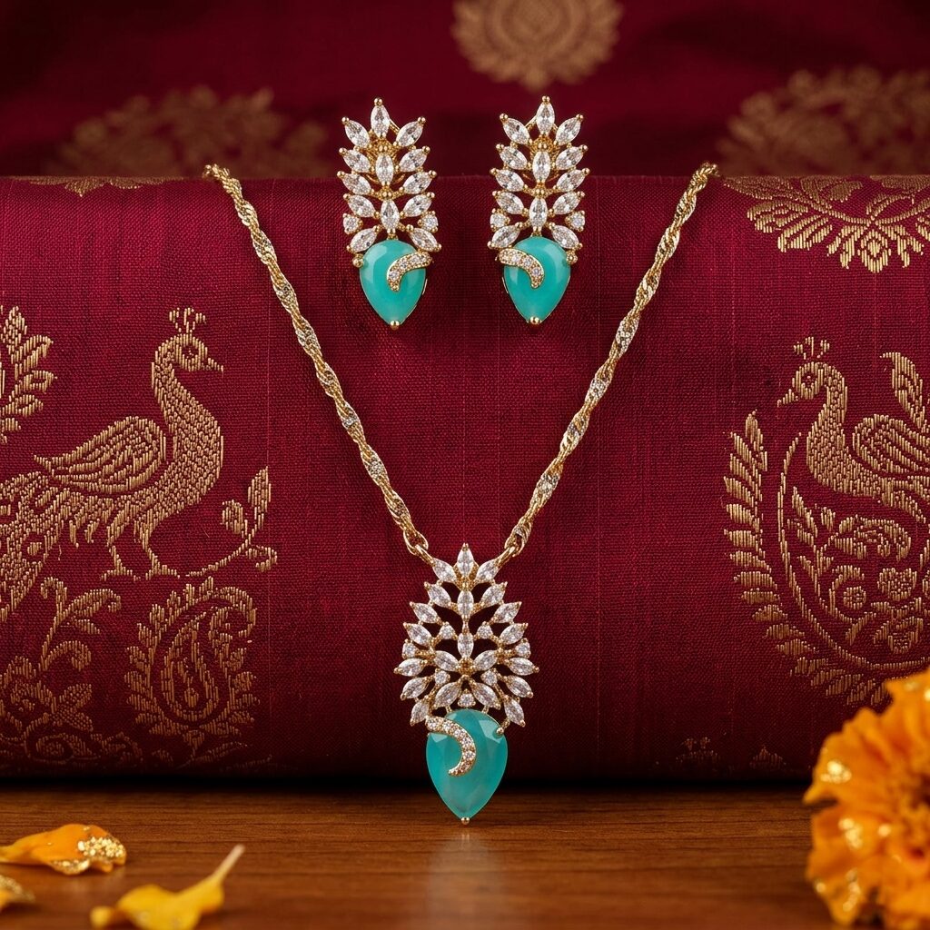 Radiant Aqua & Marquise Leaf Set
