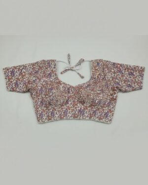 Elegant Kalamkari Stretchable Blouse for Timeless Saree Styling