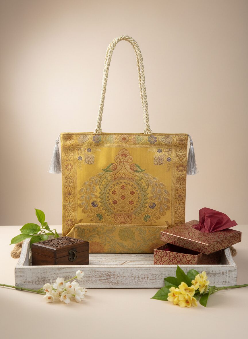 Opulent Banarasi Silk Gift Bag
