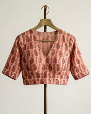 Exquisite Handcrafted Kalamkari Stretchable Blouse