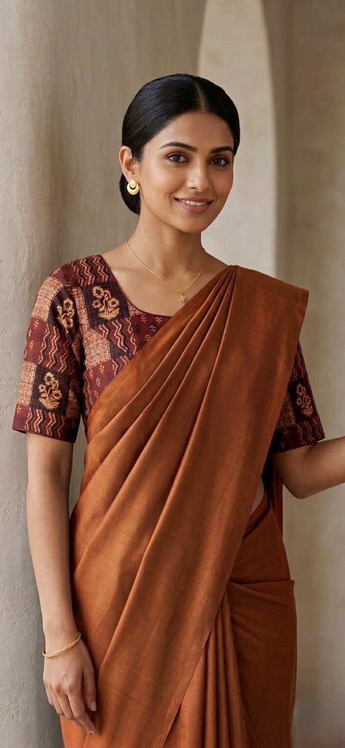 Premium Kalamkari mixed Cotton Blouse - Image 2