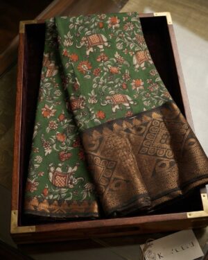 Green Kalamkari Saree