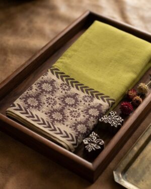 Light Green Kalamkari Cotton Saree
