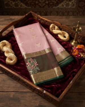 Majestic Dharmavaram Pastel Coloured Saree