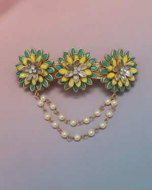 Radiant 3D Kundan Hair Clip