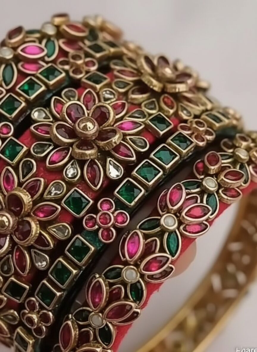 Radiant 3D Kundan Bangles