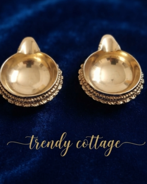 Elegant Brass Diya Set