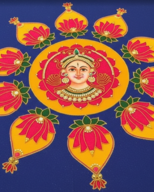 Vibrant Rangoli Design for Pooja Decor