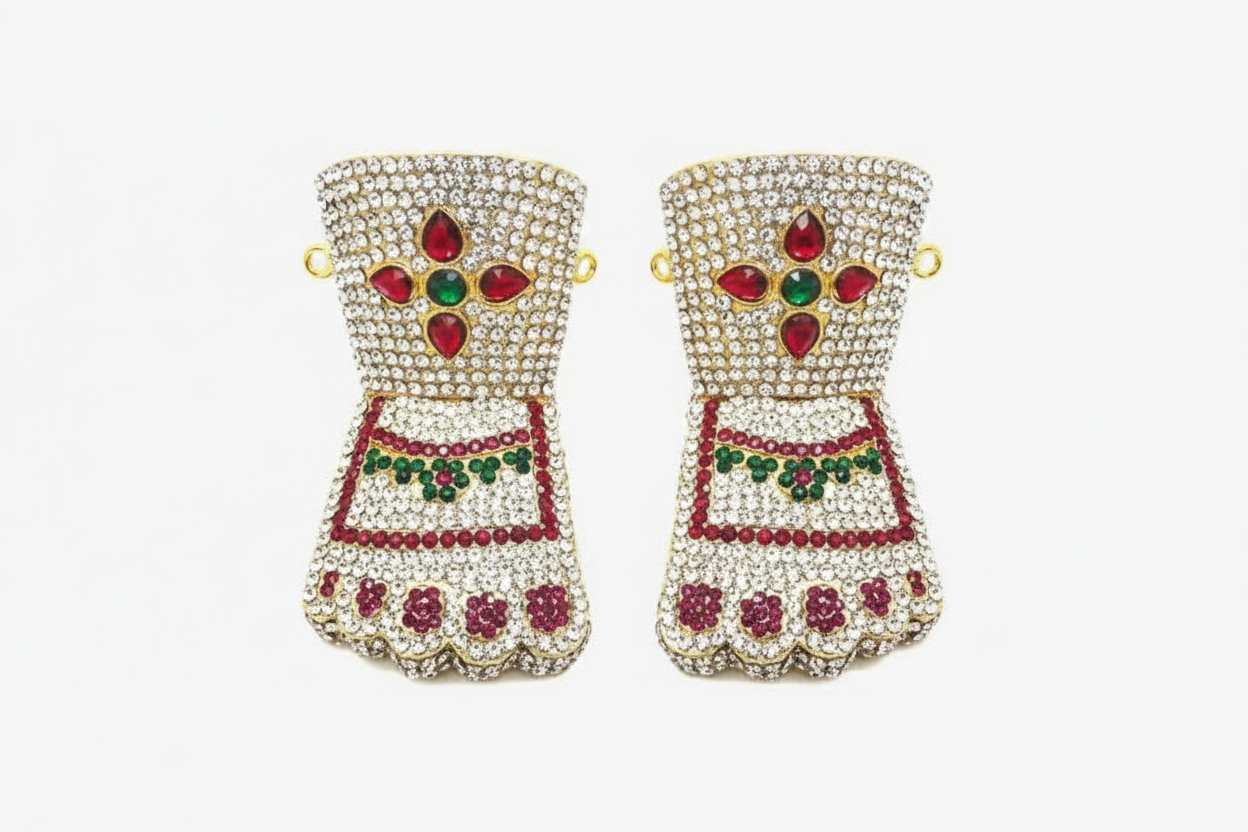 Exquisite Ammavari Leg Set with Vibrant Stones