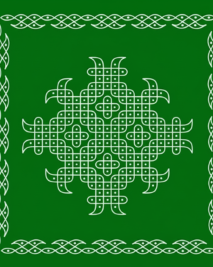 Elegant Green Pooja Background Cloth