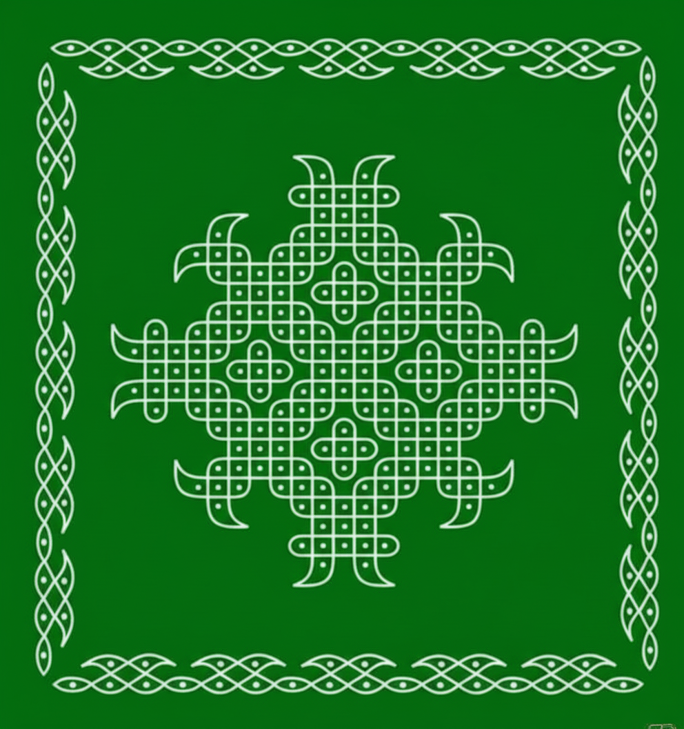 Elegant Green Pooja Background Cloth