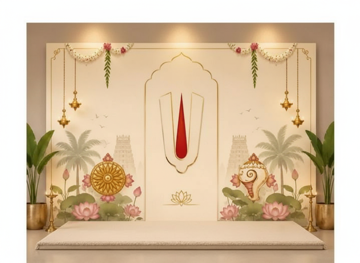Divine Inspiration Pooja Background Cloth