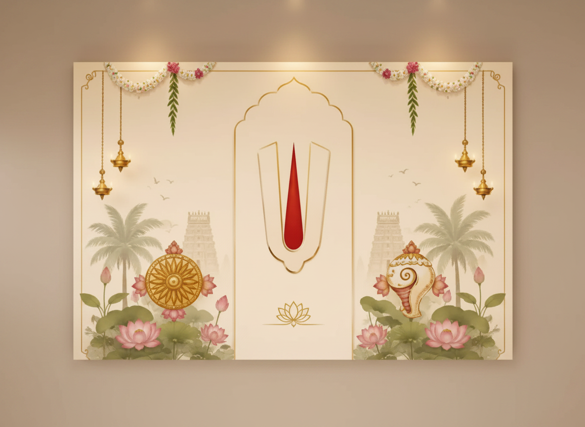 Divine Inspiration Pooja Background Cloth