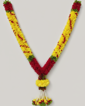 Vibrant Fabric Flower Mala for Exquisite Home Decor