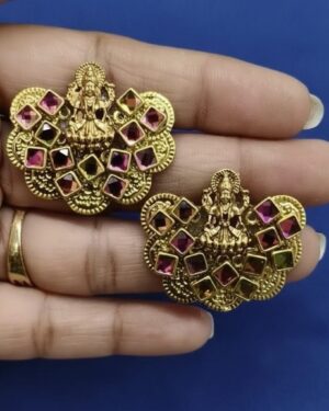 Lakshmi Devi Kundan Earrings