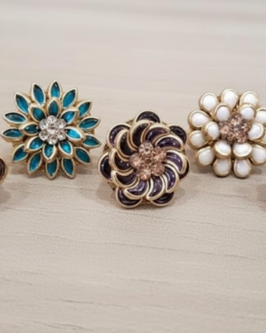 3D Kundan Finger Rings