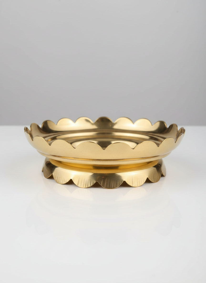 Elegant Brass Lotus Stand