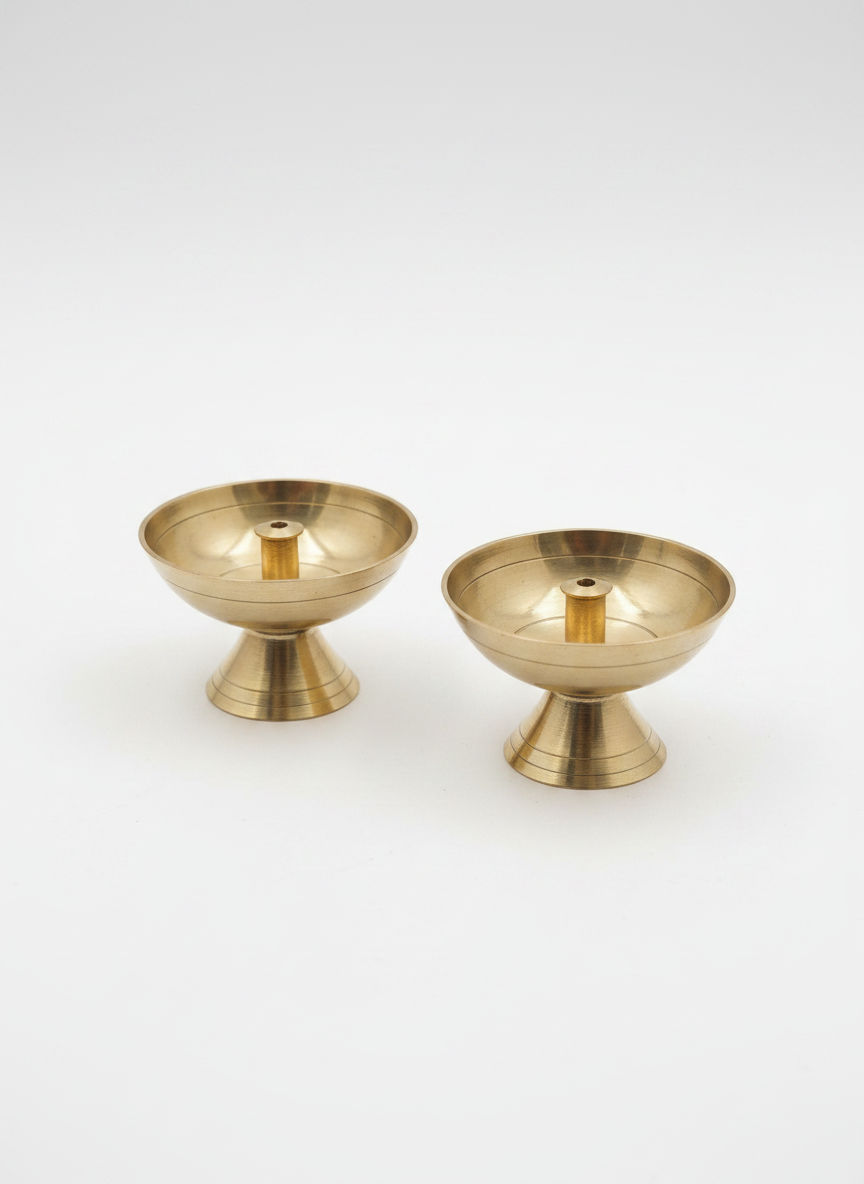 Brass Diya Set