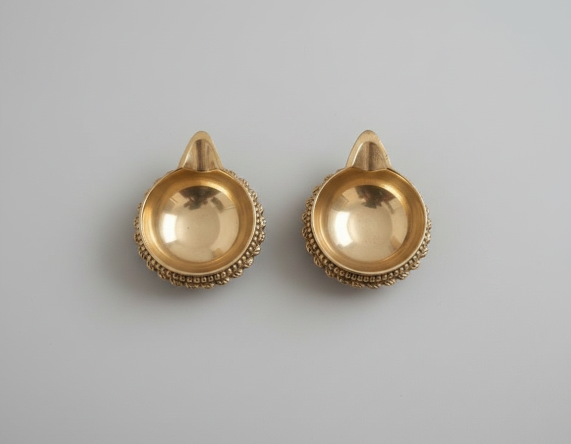 Elegant Brass Diya Set – Radiate Warmth and Tradition - Image 2