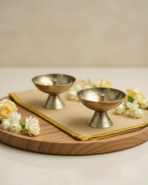 Brass Diya Set