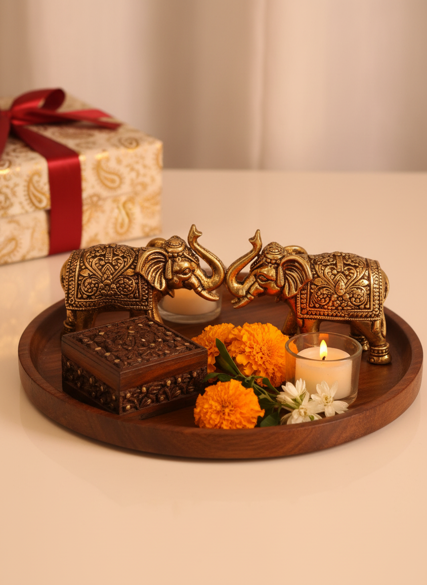 Brass Elephant Figurines